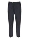 Michael Coal Buttoned Tailored Trousers In Blue
