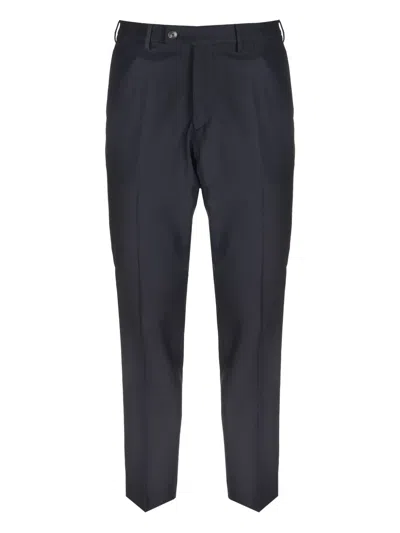 Michael Coal Buttoned Tailored Trousers In Blue