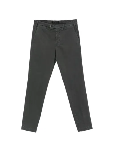 Michael Coal Buttoned Twill Trousers In Gray