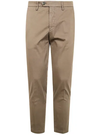 Michael Coal Capri American Pocket Trousers In Brown