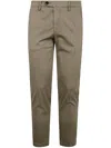 Michael Coal Capri American Pocket Trousers In Brown