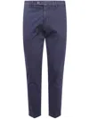 Michael Coal Button-fly Cotton Trousers In Blue