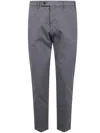 Michael Coal Cotton Twill Trousers In Gray