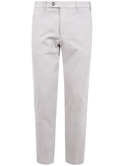 Michael Coal Button-fly Cotton Trousers In White