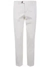 Michael Coal Button-fly Cotton Trousers In White