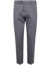 Michael Coal Cotton Twill Trousers In Gray