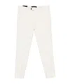 Michael Coal Casual Pants With Belt Loops In White