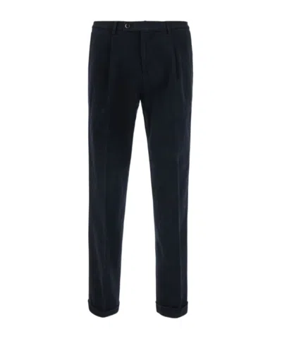 Michael Coal Casual Trousers With Belt Loops In Blue