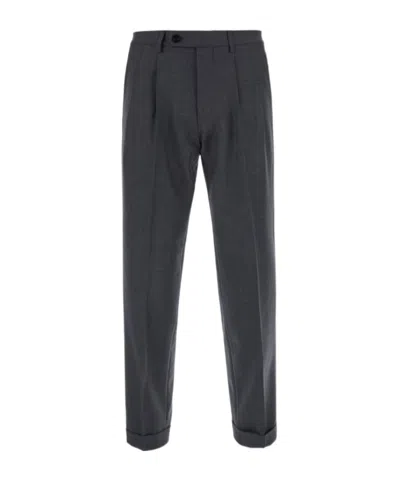 Michael Coal Casual Trousers With Belt Loops In Animal Print