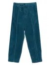 Michael Coal Corduroy Panelled Trousers In Blue