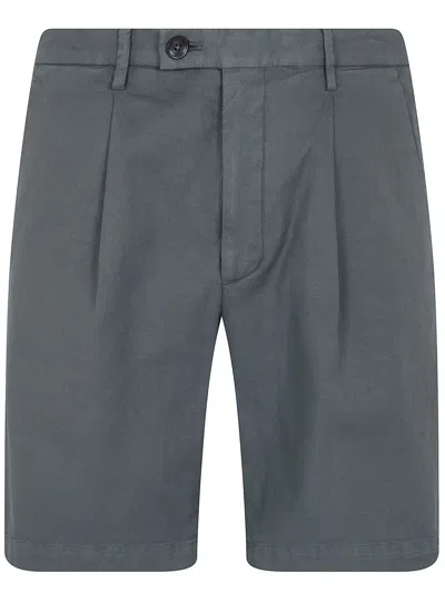 Michael Coal Pleated Bermuda Shorts In Blue