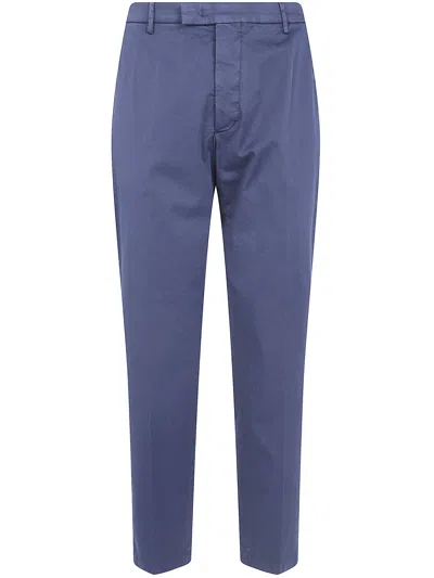 Michael Coal Cotton Classic Trousers In Blue