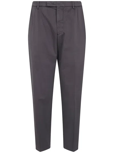 Michael Coal Cotton Classic Trousers In Gray