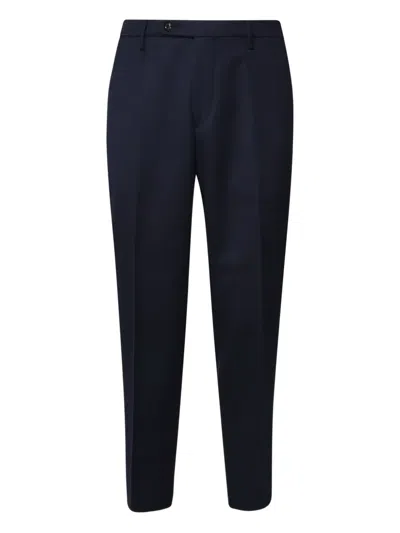 Michael Coal Cotton Tailored Trousers In Blue
