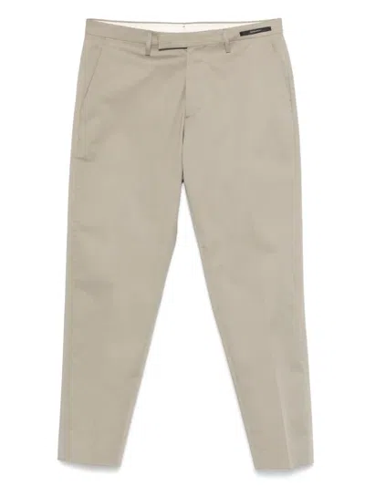 Michael Coal Cotton Trousers In Neutral