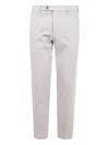 Michael Coal Cotton Twill Trousers In Gray