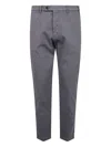 Michael Coal Cotton Twill Trousers In Gray
