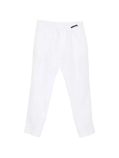 Michael Coal Coulisse Drawstring Elasticated-waist Trousers In White