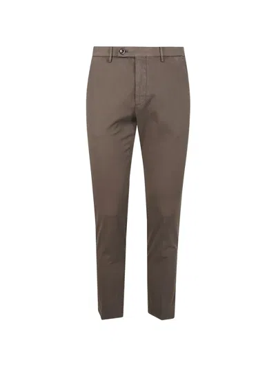 Michael Coal Cropped Trousers In Brown