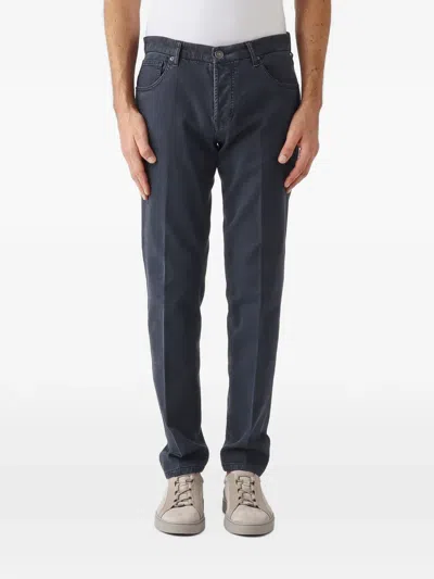 Michael Coal David Pressed-crease Slim-fit Trousers In 블루
