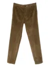 Michael Coal Casual Pants With Belt Loops In Brown