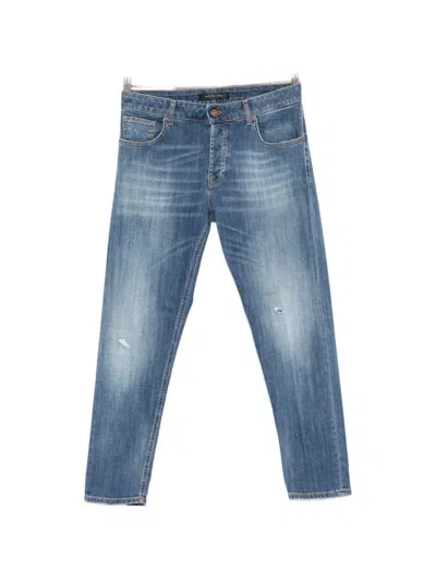 Michael Coal Distressed Faded-effect Jeans In Blue