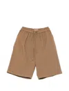 Michael Coal Drawstring Elasticated-waist Shorts In Brown