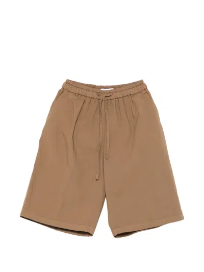 Michael Coal Kids' Drawstring Elasticated-waist Shorts In Brown
