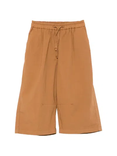 Michael Coal Kids' Drawstring-waistband Trousers In Brown