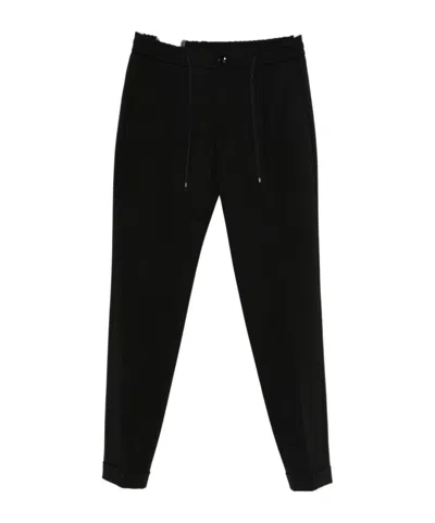 Michael Coal Elastic Waist Casual Pants In Black