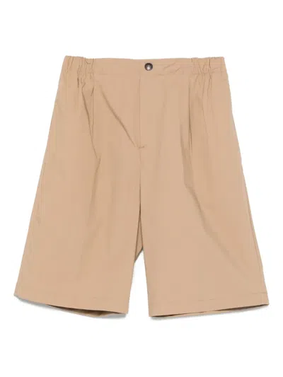 Michael Coal Kids' Elastic-waistband Pocket Shorts In Brown