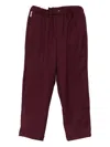 Michael Coal Elasticated-waist Trousers In Burgundy
