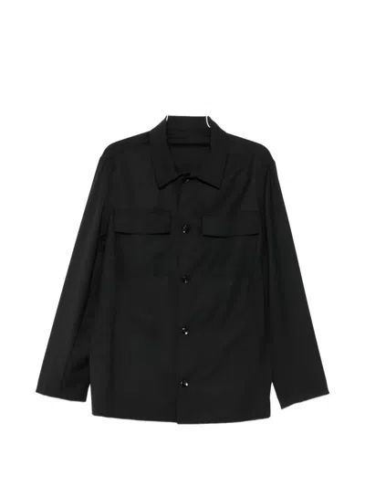 Michael Coal Flap-pocket Button-up Jacket In Black