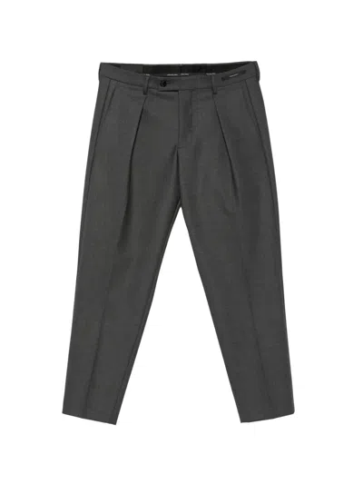Michael Coal Freddy Pleated-detail Turn-up Trousers In Gray
