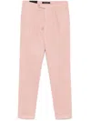 Michael Coal Pink Cotton Blended Trousers In Pink