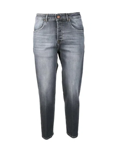 Michael Coal Grey Cotton-blend Slim Jeans In Gray
