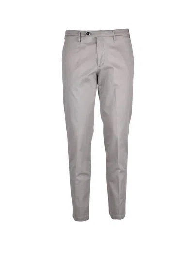 Michael Coal Grey Cotton-blend Stretch Pants In Gray