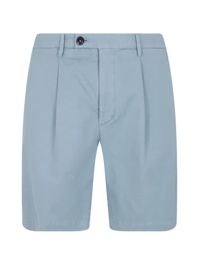 Michael Coal Harry Pleated Shorts In Blue