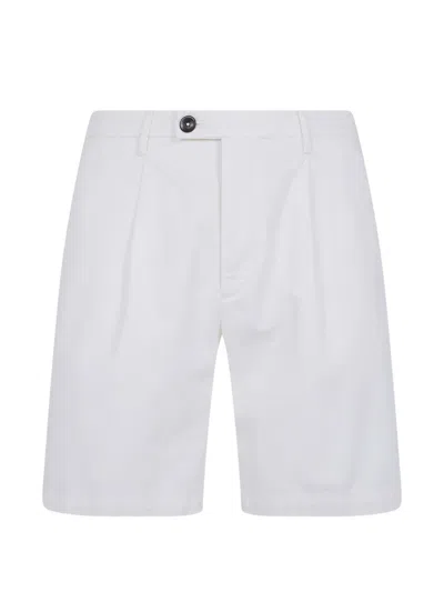 Michael Coal Harry Pleated Shorts In White