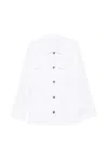 Michael Coal James Button-fastening Pocket Overshirt In White