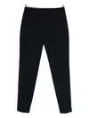 Michael Coal Navy Drawstring Trousers In Black
