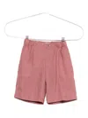 Michael Coal Linen Shorts In Pink