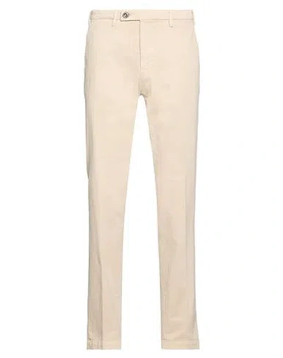 Michael Coal Man Pants Beige Size 31 Cotton, Elastane In Pink