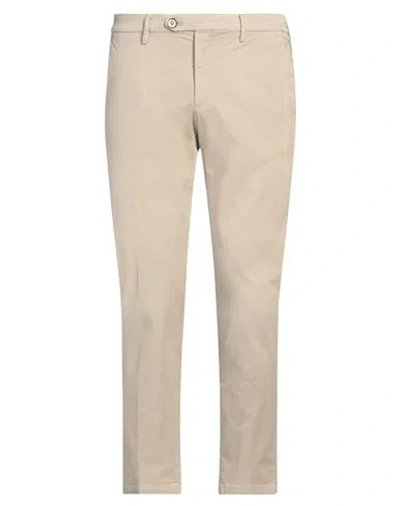 Michael Coal Man Pants Beige Size 34 Cotton, Elastane