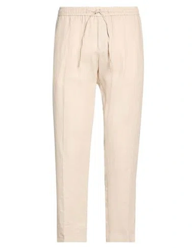 Michael Coal Man Pants Beige Size 35 Linen In Neutral