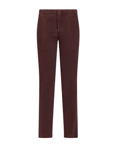 Michael Coal Man Pants Burgundy Size 31 Cotton, Elastane In Red