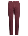 Michael Coal Man Pants Burgundy Size 35 Cotton, Elastane In Red