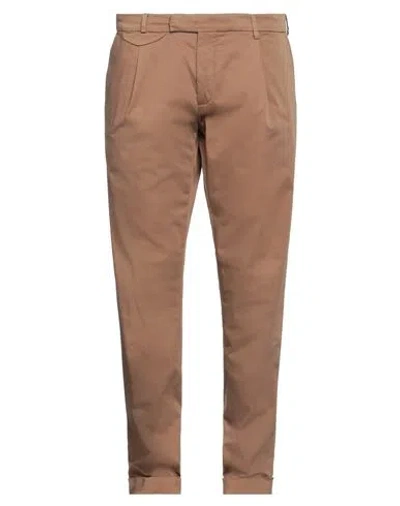 Michael Coal Man Pants Camel Size 35 Cotton, Elastane In Brown