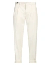 Michael Coal Man Pants Cream Size 33 Super 110s Wool In Gray