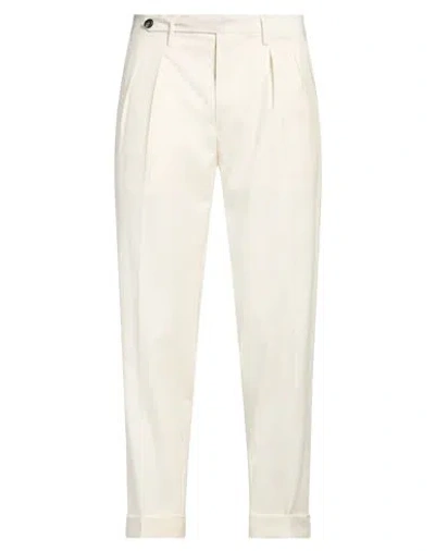 Michael Coal Man Pants Cream Size 33 Super 110s Wool In White